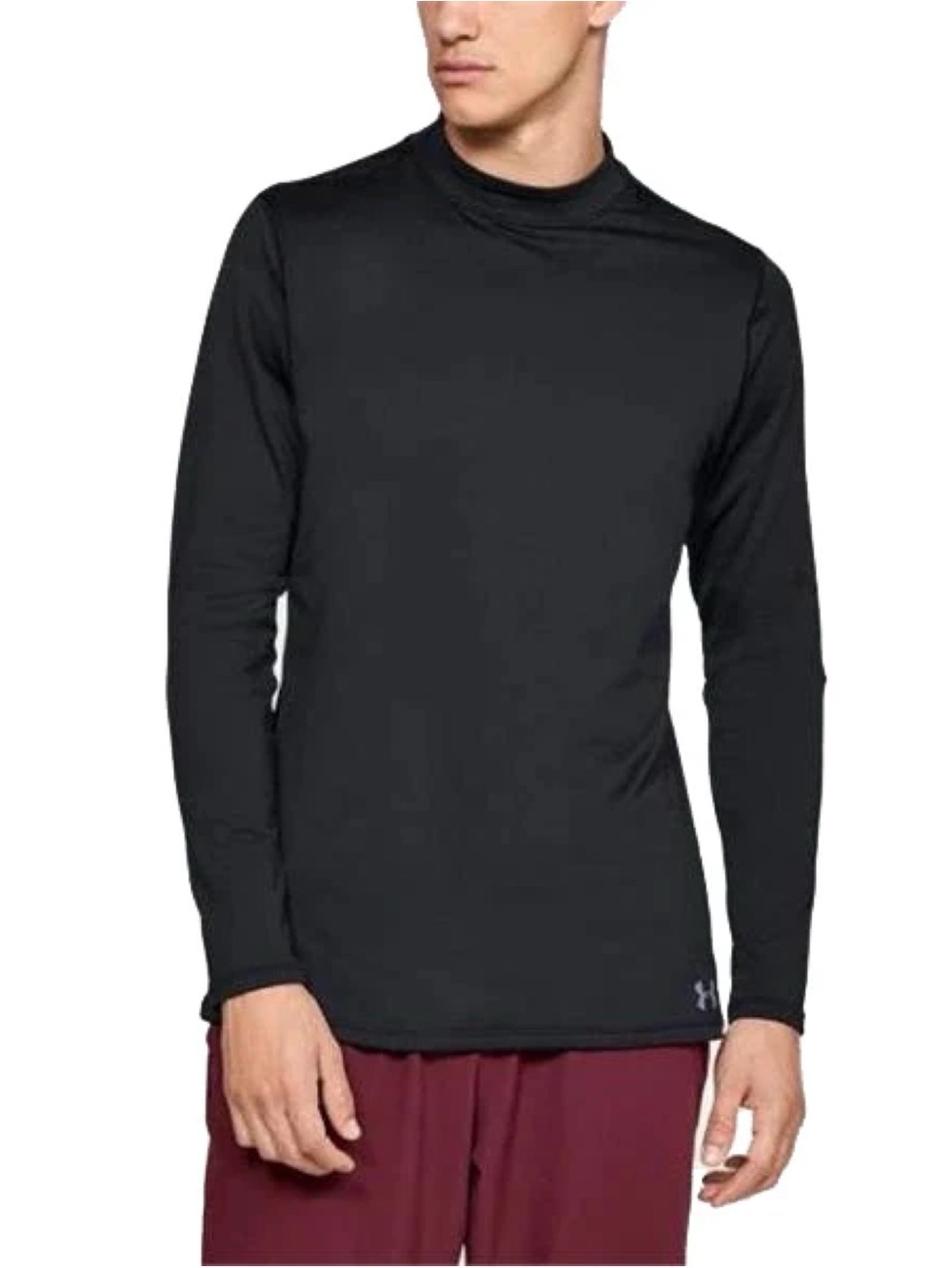 Under Armour Men's ColdGear Fitted Mock Long Sleeve Base Layer Top Black XL NWT
